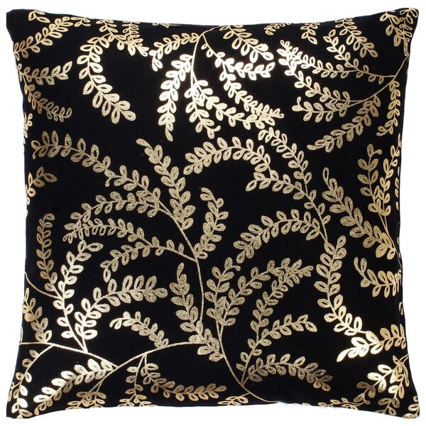 vidaXL Pagalvėlės, 2vnt., juodos ir auksinės, 40x40cm, medvilnė