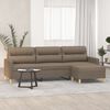 vidaXL Trivietė sofa su pakoja, taupe spalvos, 210cm, audinys