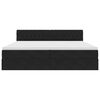 vidaXL Saugos lova su čiužiniu su saugykla Juoda 200 x 200 cm Aksomas