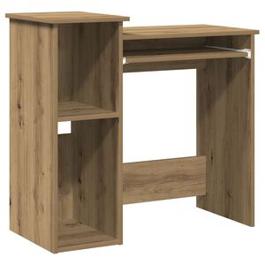 vidaXL ra&scaron;omasis stalas su lentynomis Artisan ąžuolas