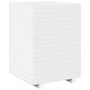 vidaXL Sodo lovelis, baltas, 50x50x72,5cm, pu&scaron;ies medienos masyvas
