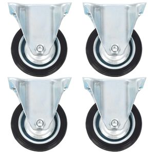 vidaXL Ratukai, 4 vnt., fiksuoti, 75 mm