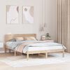 vidaXL Lovos rėmas Natūrali 150 x 200 cm Kietos pušies mediena