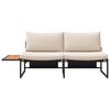 vidaXL Sodo sofa su pagalve Ruda 200.5 x 70 x 85.5cm metalas