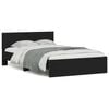 vidaXL Lovos rėmas su galvūgaliu, juodos spalvos, 135x190cm
