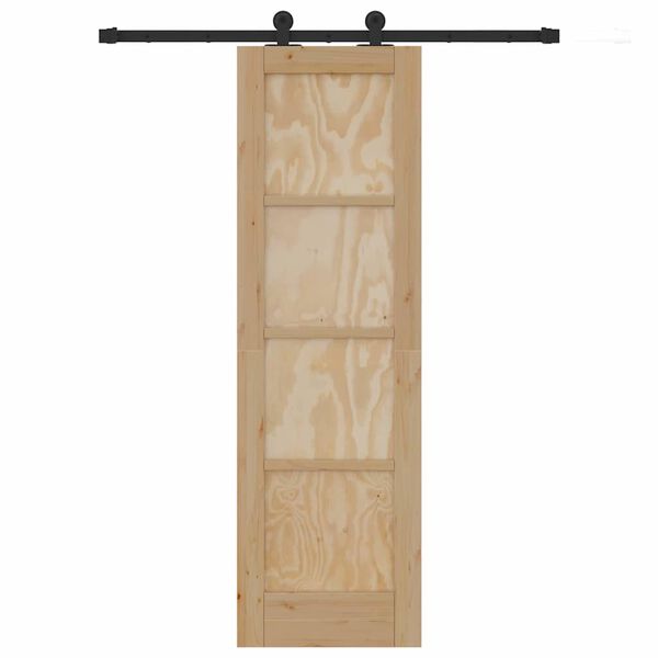 vidaXL Slankios durys ORKDAL Ruda 61 x 198,5 cm Kietos pu&scaron;ies mediena