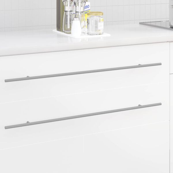 vidaXL Spintelės rankena 12 pcs Sidabro 800 mm Nerūdijantis Plienas