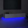 vidaXL Televizoriaus spintelė su LED apšvietimu, balta, 90x35x15,5cm
