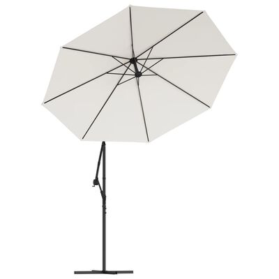 vidaXL Pakaitinis audinys gembiniam skėčiui, smėlio baltas, 300cm