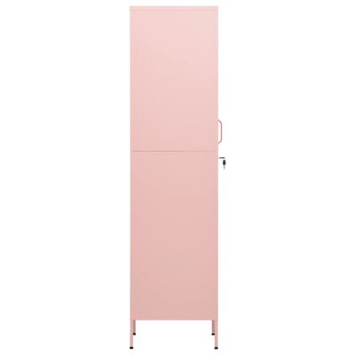 vidaXL Persirengimo spintelė, rožinė, 35x46x180cm, plienas