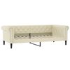 vidaXL Sofa, kreminės spalvos, 80x200cm, dirbtinė oda