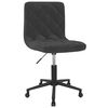 vidaXL Pasukamos valgomojo kėdės, 2vnt., juodos spalvos, aksomas
