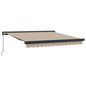vidaXL I&scaron;traukiama markizė Smėlio 300 x 250 cm Audinys ir aliuminis