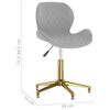 vidaXL Pasukamos valgomojo kėdės, 4vnt., &scaron;viesiai pilkos, aksomas