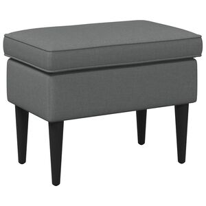 vidaXL Pėdų staliukas Tamsiai pilka 55 x 35 x 41 cm Audinys