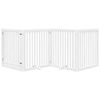 vidaXL Varteliai &scaron;unims su durimis, 4 segmentai, balti, 320cm, tuopa