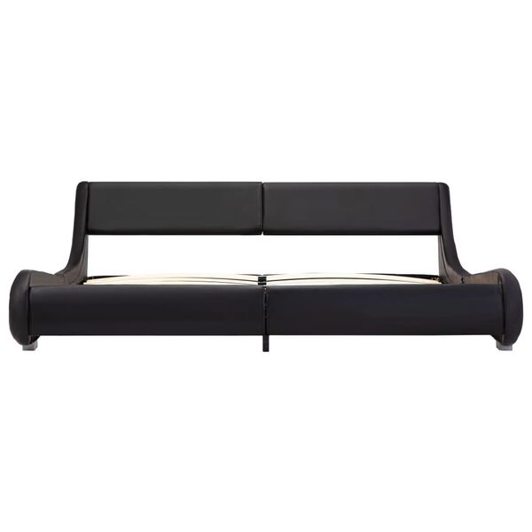 vidaXL Lovos rėmas, juodos spalvos, 180x200 cm, dirbtinė oda