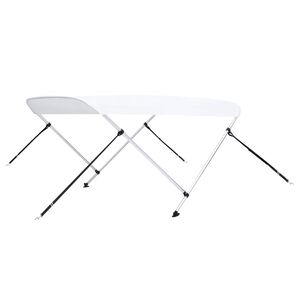 vidaXL Bimini vir&scaron;aus stogelis, baltas, 150x120x110cm, 2 lankų rėmas