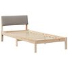 vidaXL Lovos rėmas Ruda ir taupe 90 x 200 cm Pu&scaron;ies masyvas