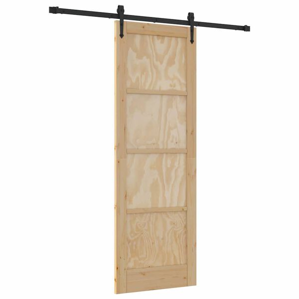 vidaXL Slankios durys ORKDAL Ruda 73,5 x 211 cm Kietos pu&scaron;ies mediena