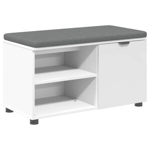 vidaXL Koridoriaus suolas su pagalve Paprastas Balta 80 x 38 x 46 cm