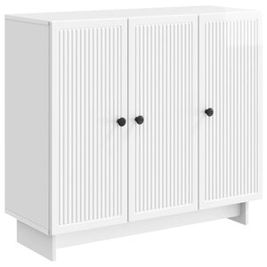 vidaXL Kabalas Itin blizgi balta 89 x 34,5 x 80 cm Apdirbta mediena