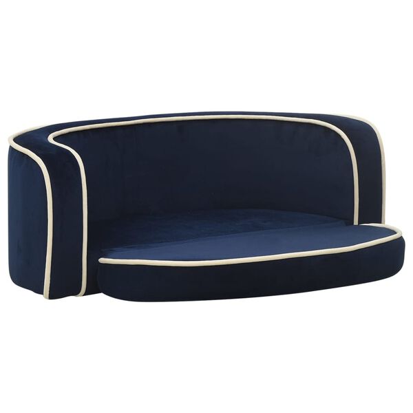 vidaXL Sulankstoma lova &scaron;unims, mėlyna, 73x67x26cm, pliu&scaron;as