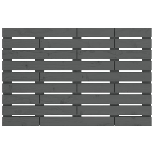vidaXL Sieninis galvūgalis, pilkas, 106x3x63cm, pu&scaron;ies masyvas