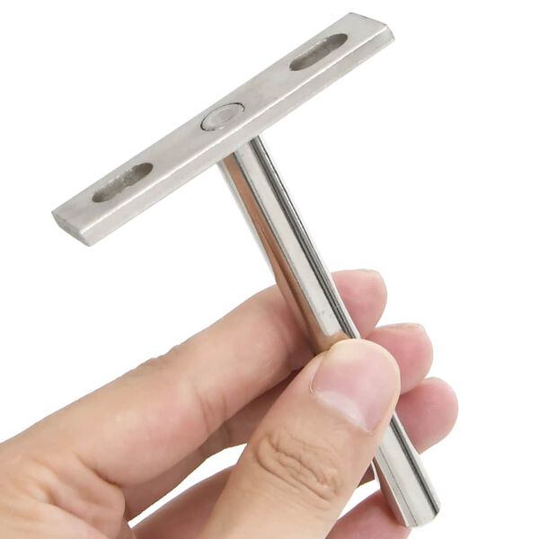 vidaXL Plūduriuojančių lentynų laikikliai, 12 vnt., &Oslash;10x100 mm, plieno