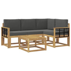 vidaXL Lauko sofos komplektas su pagalve 5 pcs Balta ir antracito