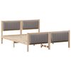 vidaXL Lovos rėmas Ruda ir taupe 160 x 200 cm Pu&scaron;ies masyvas