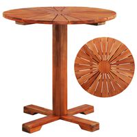 vidaXL Baro stalas, 70x70cm, akacijos medienos masyvas