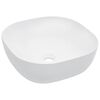 vidaXL Praustuvas, baltos sp., 42,5x42,5x14,5cm, keramika