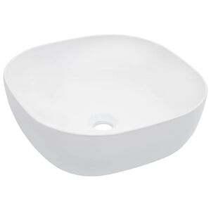 vidaXL Praustuvas, baltos sp., 42,5x42,5x14,5cm, keramika