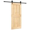 vidaXL Slankios durys Natūrali ir juoda 90 x 210 cm