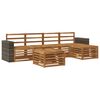 vidaXL Lauko sofos komplektas 6 pcs Natūrali