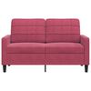 vidaXL Dvivietė sofa, raudonojo vyno spalvos, 120cm, aksomas