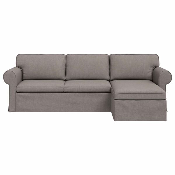 vidaXL Sofa 210cm Taupe Metalas