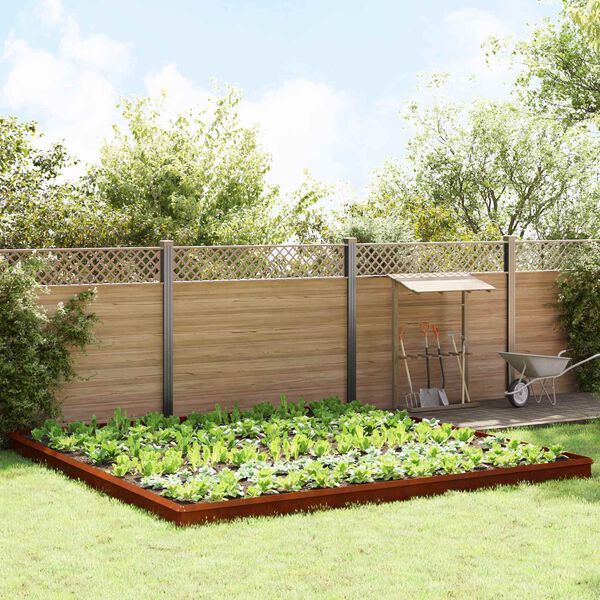 vidaXL Sraigių tvoros 20 pcs Rūdijanti