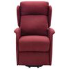 vidaXL Atsistojantis masažinis krėslas, raudonojo vyno, audinys