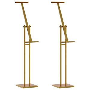 vidaXL Prekybos parodos stendai 2 vnt. Auksinė 26,5 x 26,5 x 150 cm