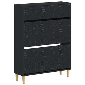 vidaXL Batu skrynia DELFT 78 x 24 x 103 cm Apdirbta mediena Juoda