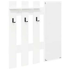 vidaXL Prikabinamas paltas Sieninis Balta 100 x 10 x 100 cm