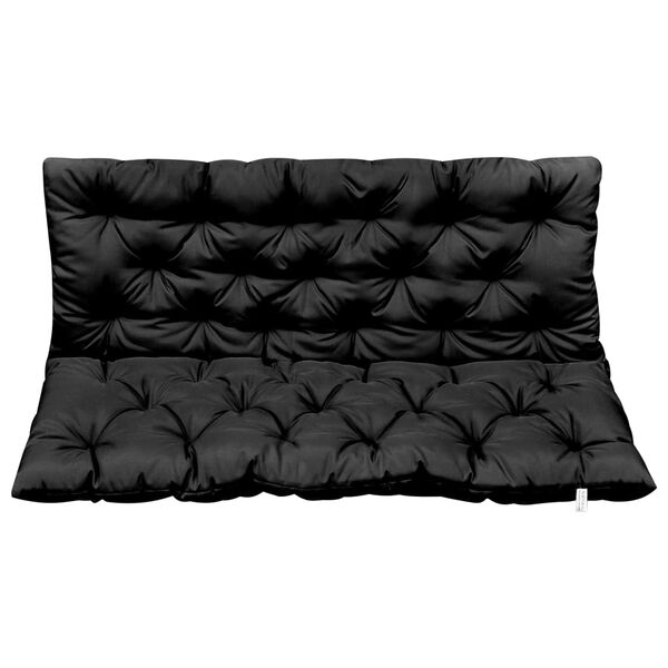 vidaXL Pagalvė sodo sūpynėms, juodos spalvos, 120cm, audinys