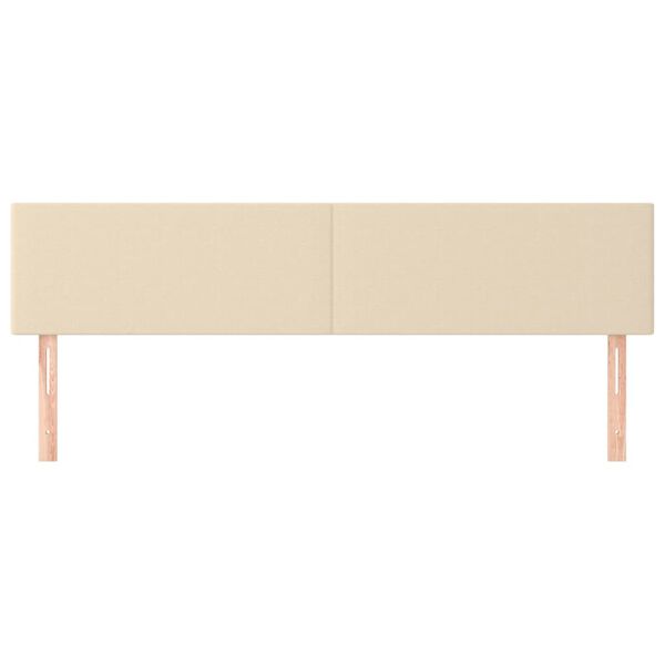 vidaXL Galvūgalis, 2vnt., kreminės spalvos, 80x5x78/88cm, audinys