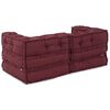 vidaXL Modulinė sofa 2 pcs Raudonmedis 140 x 70 x 56 cm audinys
