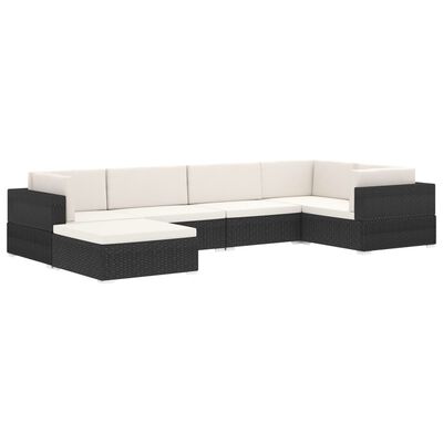 vidaXL Vidurinė sekcinė sofa su pagalvėle, 1vnt., pilka, poliratanas