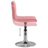 vidaXL Pasukama valgomojo kėdė, rožinės spalvos, aksomas (333659)