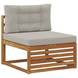 vidaXL Lauko vidurinė sofa Kietos akacijos mediena Natūrali