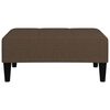 vidaXL Dvivietė sofa-lova su taburete, ruda, mikropluo&scaron;to audinys